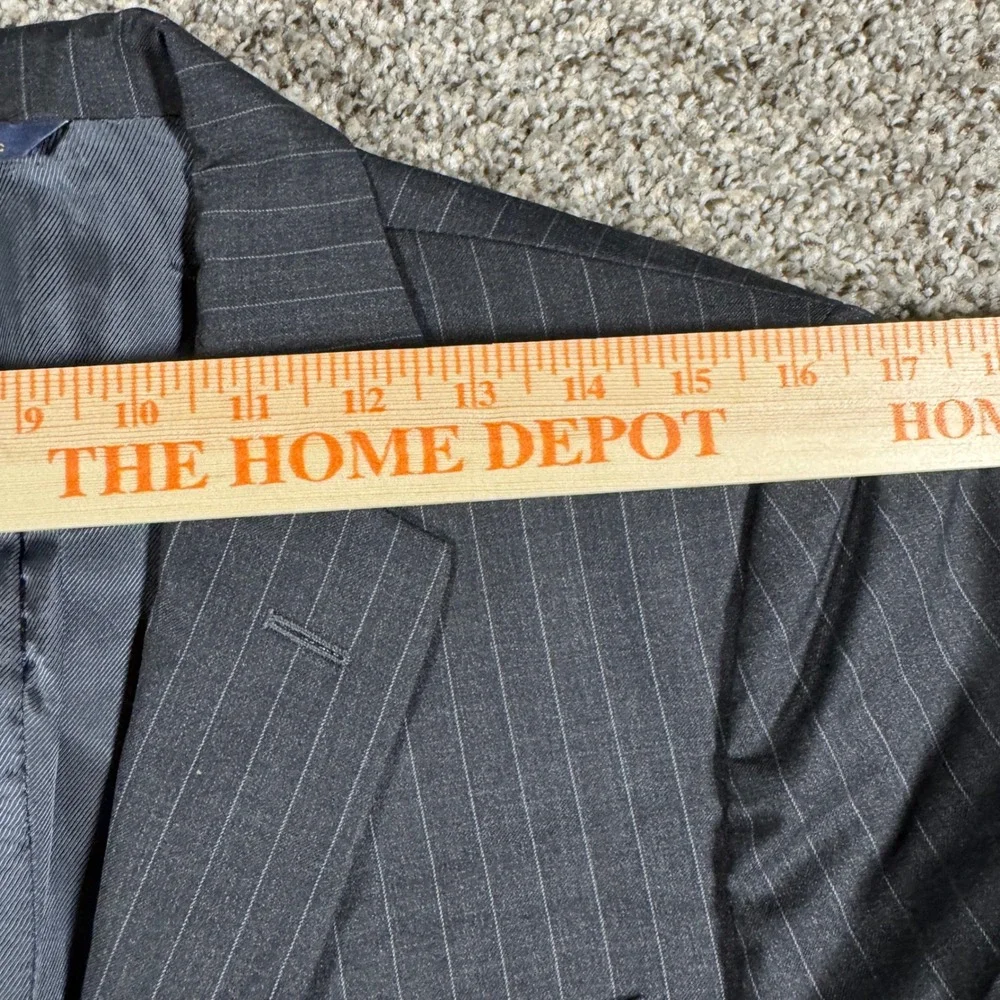 Brooks Brothers 1818 Fitzgerald Blazer 38R Grey Pinstripe Wool Trabaldo Togna